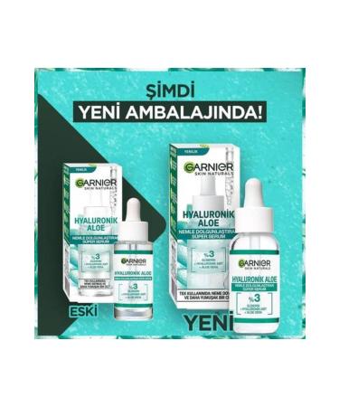 Garnier Skin Naturals Hyaluronic Aloe Serum (Magnificent Trio: Aloe Vera Hyaluronic Acid Glycerin 3%) - Buy Online on GoSupps.com