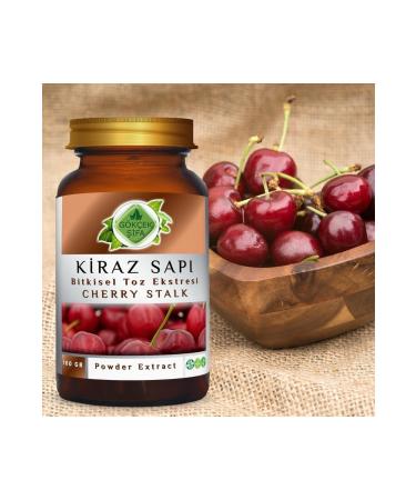 Gokcek Healing Cherry Stalk Powder Extract 100 Gr. Glass Jar - Buy Online on GoSupps.com