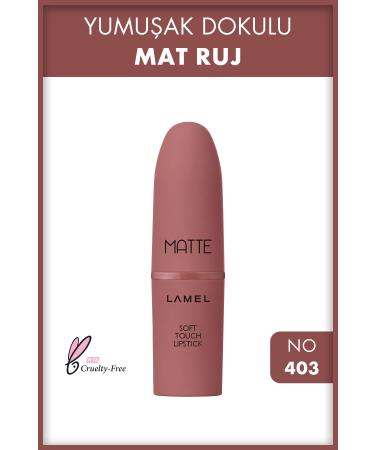 Lamel Cosmetics Lamel Matte Soft Touch Lipstick Permanent Matte Lipstick No 403 3.8g