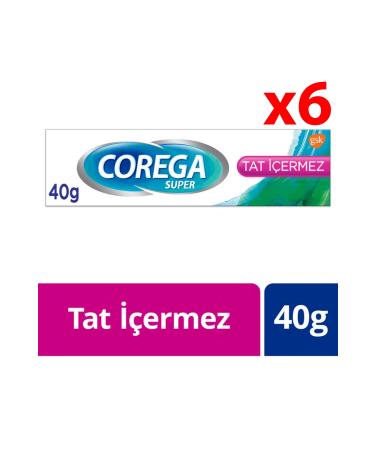 Corega Flavor Free Denture Adhesive Cream 40gr - 6 Pieces