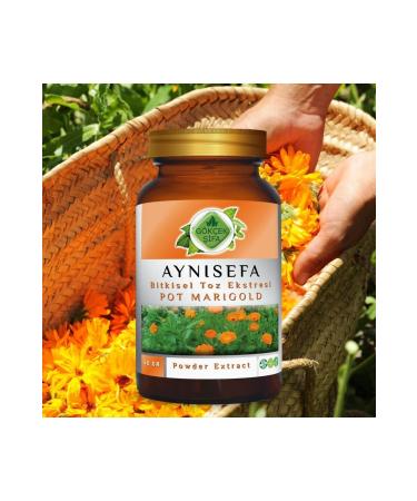 Gokcek Healing Calendula Powder Extract 50gr Glass Jar