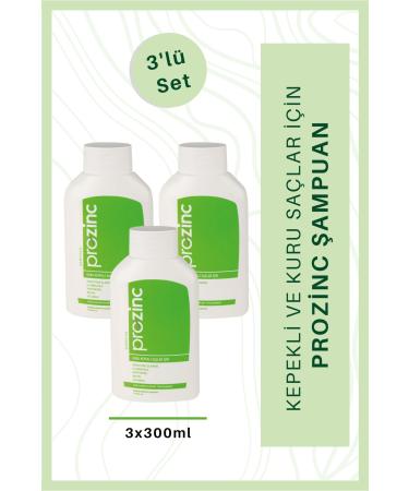 Prozinc Dandruff Shampoo For Dry Hair 3x300 Ml.