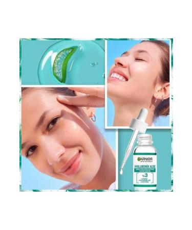 Garnier Skin Naturals Hyaluronic Aloe Serum (Magnificent Trio: Aloe Vera Hyaluronic Acid Glycerin 3%) - Buy Online on GoSupps.com
