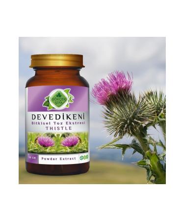 Gokcek Healing Milk Thistle Powder Extract 50 Gr. Glass Jar