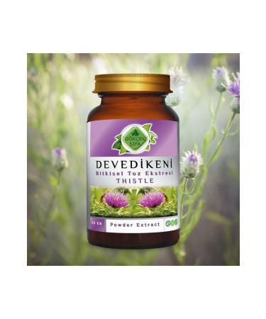 Gokcek Healing Milk Thistle Powder Extract 50 Gr. Glass Jar - Buy Online on GoSupps.com