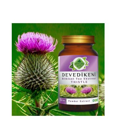 Gokcek Healing Milk Thistle Powder Extract 50 Gr. Glass Jar - Buy Online on GoSupps.com