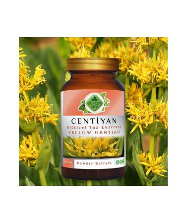 Gokcek Healing Gentian Powder Extract 100 Gr. Glass Jar