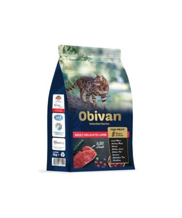 obivan Low Grain Delicate Lamb Cat Food 1 Kg X 3 Pieces