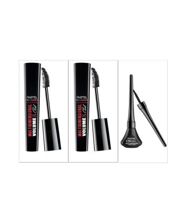 Show by Pastel Pastel Multidimentional Volume & Curl Mascara 2 Pieces + Pastel Waterproof D pliner Black