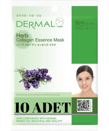 Dermal Soothing Moisturizing Plant Essence Collagen Mask X10