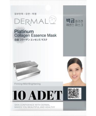 Dermal Firming Brightening Softening Platinum Collagen Mask X10 Pieces
