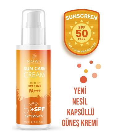nowy Spf 50 Uvb and Uva High Protection Face & Body Sun Cream Anti-Stain (Niacinamide Arbutin) 100ml