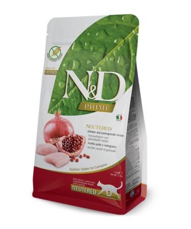 N & D Prime Neutered Grain-Free Chicken and Pomegranate Sterilized Cat Food 1.5 Kg