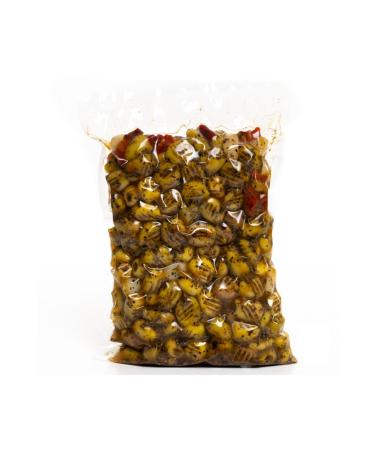 Fennel New Harvest Wood Fired Barbecue Grilled Green Olives 1000 gr - Buy Online on GoSupps.com