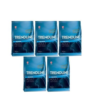 Trendline Adult Cat Food with Salmon 1 Kg X 5 Packs