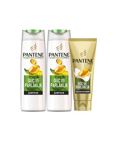 Pantene Natural Synthesis Power and Shine 2 x 500 ml Shampoo + 200 ml 3 Minute Miracle Hair Care Conditioner