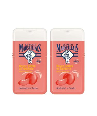 Le Petit Marseillais Peach and Nectarine Shower Gel 250 ml x 2 Pcs