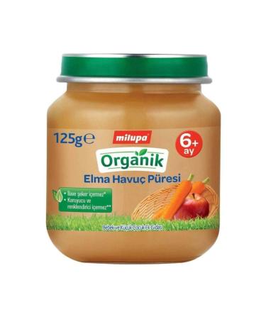 Milupa Organic Apple Carrot Puree 125 Gr