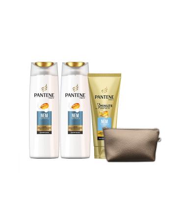 Pantene Moisture Therapy 2 x 550 ml Shampoo + 200 ml 3 Minute Miracle Conditioner - Buy Online on GoSupps.com