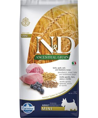 N & D Low Grain Lamb Oatmeal Blueberry Adult Dog Food 7 Kg Ancestral Grain Mini Dog - Buy Online on GoSupps.com