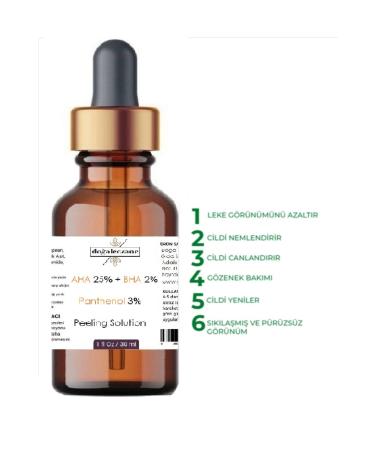 Natural Pharmacy Aha % Bha % 2 Panthenol % 3 Anti-Stain & Skin Tone Equalizer Peeling Skin Serum 30 ml