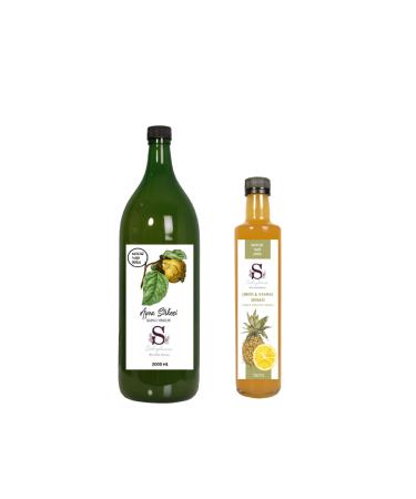 S heylaana Natural Quince Vinegar 2000 Ml - Natural Lemon & Pineapple Vinegar 500 Ml