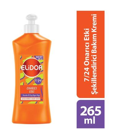 Elidor 7/24 Styling Hair Care Cream Repairing Effect Keratin & Tea Tree Oil 265 Ml