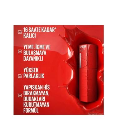 Maybelline New York Long-Lasting Shiny Liquid Lipstick Series 13 - Buy Online on GoSupps.com