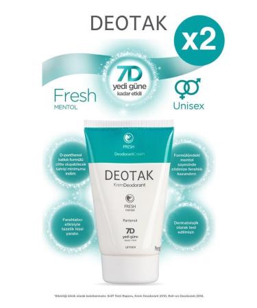 Deotak Deodorant Cream Menthol 35 Ml X2