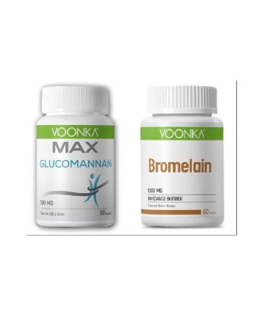 Voonka Bromelain 60 Capsules + Max Glucomannan 60 Capsules