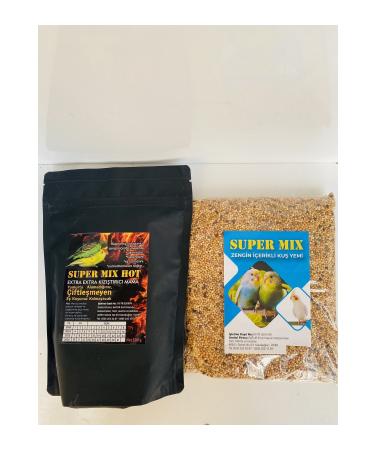 SUPER MIX Heater Food (500 Grams) and Rich Content Bird Food (500 Grams) Duo