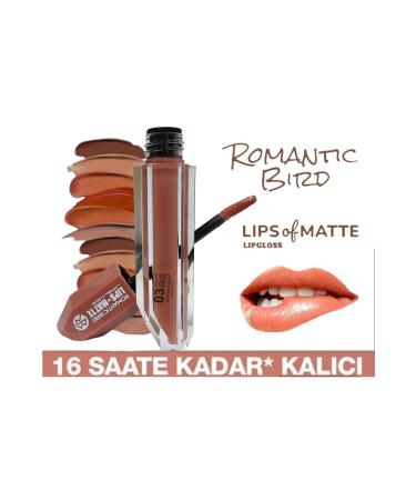 ROMANTIC BIRD Lips Of Matte Lipgloss Long Lasting Liquid Lipstick - Buy Online on GoSupps.com