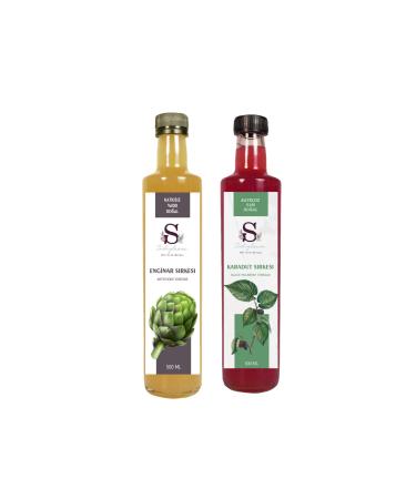 S heylaana Natural Artichoke Vinegar 500 Ml - Natural Black Mulberry Vinegar 500 Ml