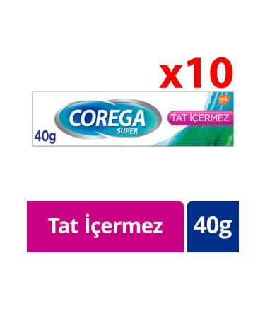 Corega Flavor Free Denture Adhesive Cream 40gr - 10 Pieces