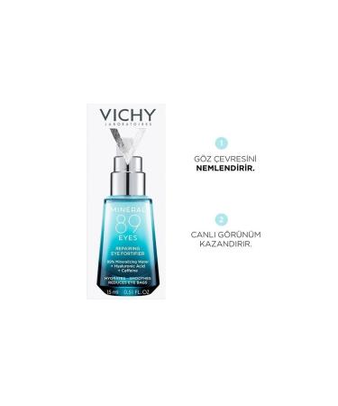 Vichy Mineral 89 Eye Cream Brightening Eye Contour Care Cream with Hyaluronic Acid and Pure Caffeine 15 ml - Buy Online on GoSupps.com