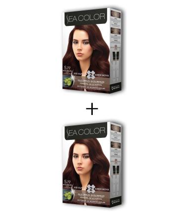 2X2 Tube Cream Hair Dye Set Hot Chocolate No:5.77