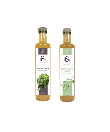 S heylaana Natural Artichoke Vinegar 500 Ml - Natural Olive Leaf Vinegar 500 Ml