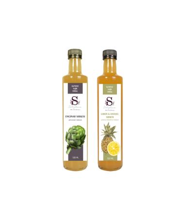 S heylaana Natural Artichoke Vinegar 500 Ml - Natural Lemon & Pineapple Vinegar 500 Ml