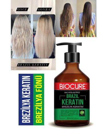 Biocure Hair Straightener Keratin Care Brazilian Blow Dry for Curly Wavy and Voluminous Hair 500ml