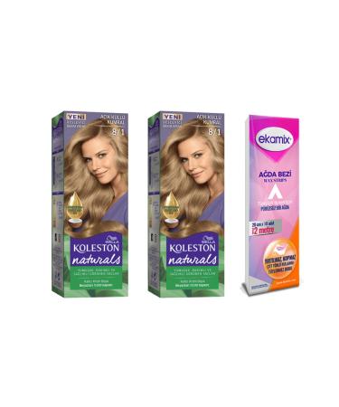 Wella Light Ash Blonde 2 Pieces Naturals Tube Dye 8-1