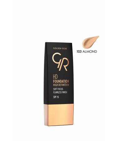 Golden Rose Foundation - HD Foundation High Definition 103 Almond 8691190832537