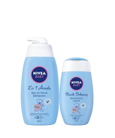 NIVEA Hair and Body Shampoo Baby 500 ml + Baby Lotion Moisturizing 200 ml