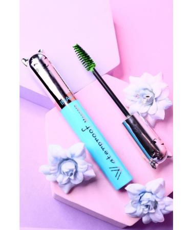 MUJGAN Cute Cat Patterned Waterproof Striking Color Mascara Green Color