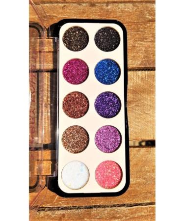 Simurgstore Glw 10 Color Glitter Eyeshadow Palette