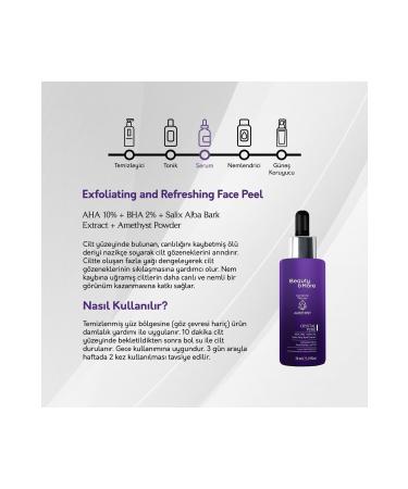 BeautyandMore Beauty&more Amethyst Crystal Pure Revitalizing and Skin Tone Equalizing Facial Peeling 30 Ml Aha 10% + B - Buy Online on GoSupps.com