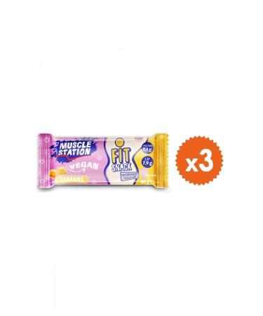 Muscle Station Fit Snack Vegan Caramel Bar 40g 3 Pieces