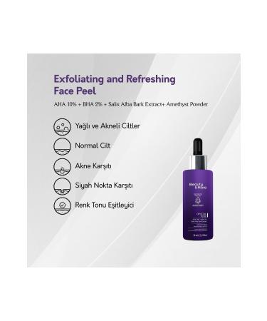 BeautyandMore Beauty&more Amethyst Crystal Pure Revitalizing and Skin Tone Equalizing Facial Peeling 30 Ml Aha 10% + B - Buy Online on GoSupps.com