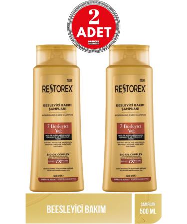 Restorex Care Shampoo 7 Nourishing Oils 500 Ml 2 Pieces