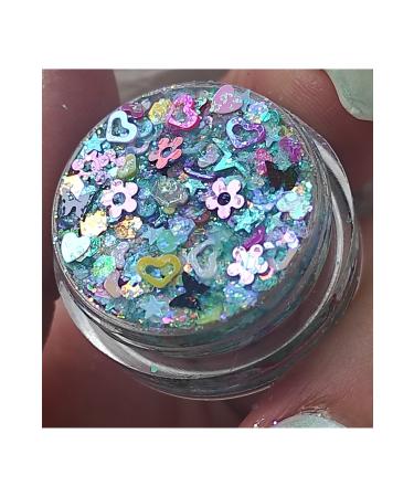 hbtasarim Glitter Gel Butterfly Heart Gel Cream Eyeshadow Face and Body Glitter Shiny Glitter - Buy Online on GoSupps.com