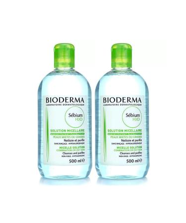 Bioderma Sebium H2o Face and Make-up Cleansing Water 2 X 500 Ml